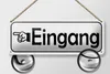 Blechschild Eingang links 27x10cm Pfeilwegweiser Dekoration Produktbild-Vorschau 2