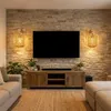Applique murale sans fil en rotin avec télécommande, RGB, Voir les images du produit 4