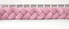 Bettschlange geflochten Velours 200 cm – Pink | Produktbild-Vorschau 1
