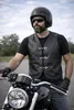 PAULGOS gilet in pelle biker cowl club waistcoat chopper Anteprima dell’immagine prodotto 10