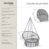 Fauteuil suspendu Samira - gris Voir les images du produit 6