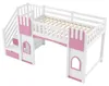 Kinderhochbett mit Stauraumtreppe und Fenster, MDF Kiefer, Produktbild-Vorschau 10