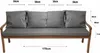 Coussins pour banc de jardin Gris| Assise 170x50x7 + Voir les images du produit 3