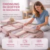 8er Set Kofferorganizer Pink Packtaschen mit Kosmetiktasche Produktbild-Vorschau 2