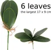 Two artificial orchid leaf arrangements on a white background, with text indicating quantity and size. Voir les images du produit