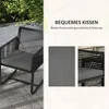 Outsunny 3tlg. Rattan Gartenmöbel-Set, Gartengarnitur mit Produktbild-Vorschau 5