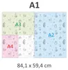 5 Bögen Geschenkpapier Tier ABC Aquarell bunt - 1,60€/qm- Produktbild-Vorschau 4