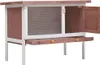 vidaXL Kaninchenstall 1 Ebene Braun Holz Produktbild-Vorschau 1