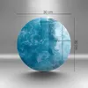 Unterlage für Kerzen Minimalistisch Glas Gummifüße - 30 cm Produktbild-Vorschau 4