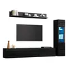 Ensemble mural TV 3 pièces LED noir brillant Ensemble de Voir les images du produit 15