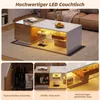 STILVORA Couchtisch 105x50x36cm mit LED-Lichtleiste und Produktbild-Vorschau 6