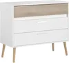 Komoda - AALBORG - 3 zásuvky - bílá - skandinávský styl - Náhled obrázku produktu 5