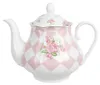 Clayre & Eef théière 1000 ml Porcelaine Rose Blanche Roses Voir les images du produit 1