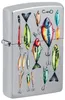 Zippo Sturmfeuerzeug Fishing Hooks Design Hochglanz Chrom Produktbild-Vorschau 2