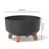 Kvetináč na nožičkách D 38 cm Antracitové plastové Náhľad obrázku produktu 2