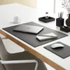 Mauspad Leder Anthrazit Grau cm 25x20 - Mousepad Eckige Produktbild-Vorschau 5