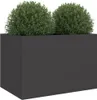 vidaXL Bac à plantes noir 62x47x46 cm acier Voir les images du produit 4