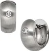 Ohrringe Creolen rund Diamant Brillant 950 Platin matt Produktbild-Vorschau 1