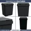 DELUKE® Mülleimer 2 Fächer Küche - 2x25L Trenneimer, Mit Produktbild-Vorschau 5