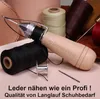 Profi Nähahle Sattlerahle mit Ledernadel & Ledergarn - zum Produktbild-Vorschau 3