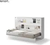 Schrankbett 120 x 200 Horizontal BC-05 Weiß Matt LENART BED Produktbild-Vorschau 5