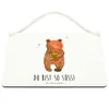 Mr. & Mrs. Panda Schild Bär Honig DIN A4 - Weiß - Geschenk, Produktbild-Vorschau 3