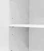 Close-up view of the interior of a white cabinet with shelves and pre-drilled holes. Anteprima dell’immagine prodotto