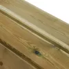 A close-up view of wooden planks, likely from a bench or deck, showing the wood grain and a knot. Produktbild-Vorschau