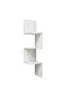 A white zig-zag corner shelf unit. Anteprima dell’immagine prodotto