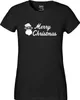 Huuraa Damen T-Shirt Ho Ho Ho Santa Merry Christmas L Black Produktbild-Vorschau 2