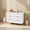 Cassettone ondulato a 6 cassetti - Bianco, elegante e Anteprima dell’immagine prodotto 2
