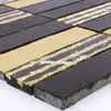 Naturstein Mosaikfliesen Carving Gold Schwarz Produktbild-Vorschau 1
