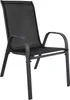 Garten Stapelstuhl Farbe Anthrazit - Schwarz Metall - Textil Produktbild-Vorschau