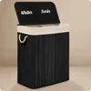 Panier à linge en bambou avec couvercle 100 l Massido Voir les images du produit 4