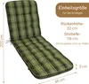 Herlag Liegenauflage Tilly 200x65x9cm Grün-Kariert Produktbild-Vorschau 3