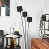 Costa »Costa« Bodenlampe, Metall, Schwarz, Stoffschirme, Produktbild-Vorschau 2