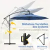 COSTWAY Sonnenschirm φ300cm, Ampelschirm mit 32 Solar-LEDs Produktbild-Vorschau 7