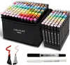 Alkohol Marker Set 120 Farben Twin Marker Filzstifte für Produktbild-Vorschau 1