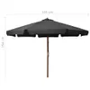 vidaXL Parasol z drewnianym drążkiem 330 cm antracytowy Podgląd zdjęcia produktu 4