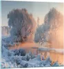 Bilder auf glas - Winter Schnee Fluss - 30x30cm - Produktbild-Vorschau 1