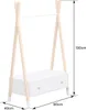 Kindergarderobe aus Holz und Weiß mit Schublade LOU Produktbild-Vorschau 8
