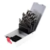 A set of drill bits in a plastic case. Voir les images du produit