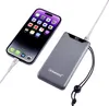 A smartphone is being charged by a power bank. Voir les images du produit