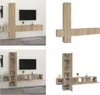 vidaXL 5 tlg. TV Schrank Set Sonoma Eiche Holzwerkstoff - Produktbild-Vorschau 1