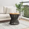 vidaXL Couchtisch mit Drahtgestell Schwarz Ø 45x44 cm Produktbild-Vorschau 3