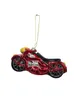 2 Stück Weihnachtsanhänger  Motorrad Glas Rot Schwarz Produktbild-Vorschau 2
