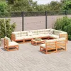 Möbel 11-tlg. Garten-Sofagarnitur Wachsbraun Massivholz Produktbild-Vorschau 3