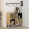 vidaXL Mobile laterale 80x33x75 cm in legno massiccio di Anteprima dell’immagine prodotto 3
