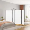 vidaXL 4-tlg. Paravent Weiß 346x180 cm Stoff Produktbild-Vorschau 8
