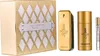 A gift set of Paco Rabanne 1 Million fragrance products, including a perfume bottle, deodorant spray, and a travel-sized spray, presented in a decorative box. Produktbild-Vorschau